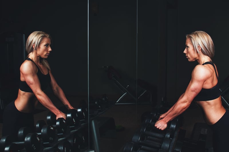 Woman practicing Pilates